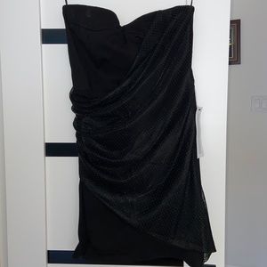 Topshop black strapless dress NWT